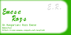 emese rozs business card